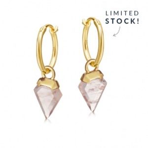 Missoma NWT Rose Quartz Hoops